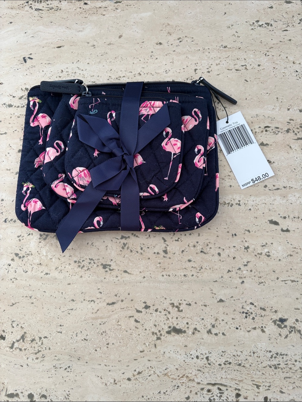 Vera Bradley Cosmetic Trio Flamingo Fiesta